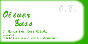 oliver buss business card